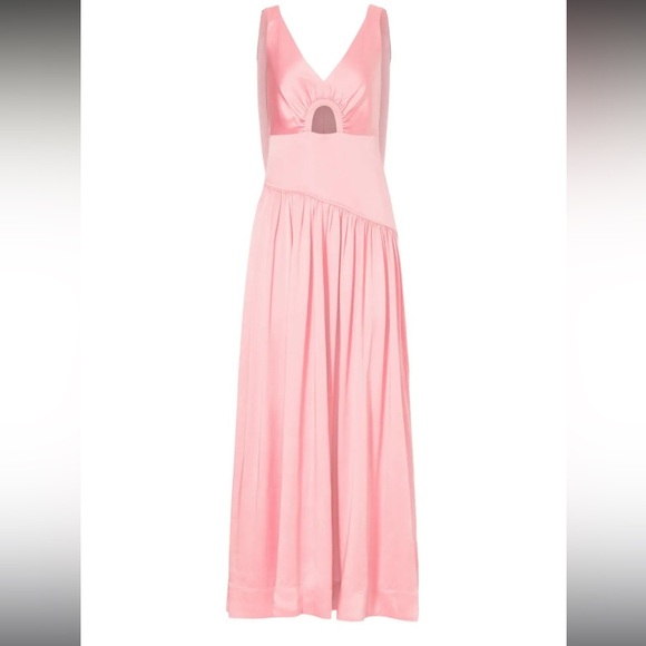 GUC 3.1 Phillip Lim-Pink Asymmetrical Waist Maxi Dress. Size 8 - Picture 1 of 13